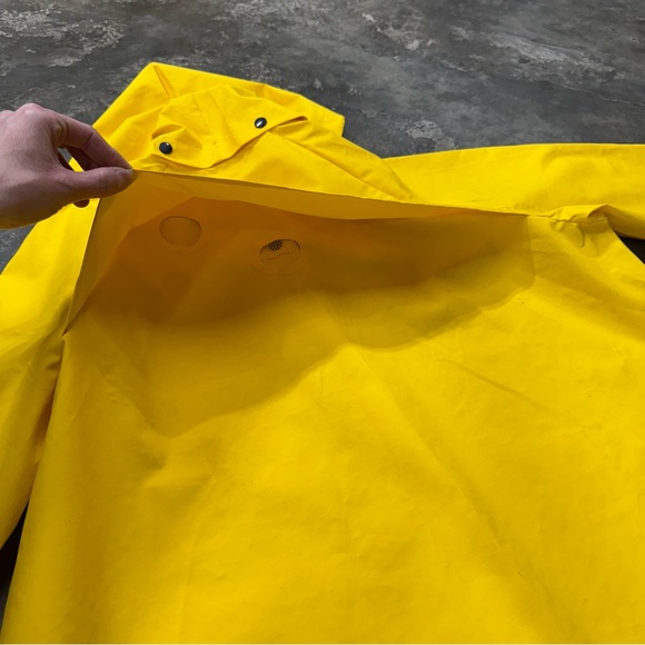 Vintage Stearns PVC Rain Suit Set Jacket Bibs Hood Fishing Workwear Gear - Picture 6 of 10